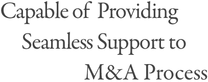 3. Capable of providing seamless support to M&A process